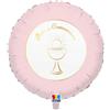 BIG PARTY Pallone PRIMA COMUNIONE Rosa e Oro - PALLONCINO 45cm - gonfiabile ad elio