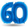 Dream's Party Pallone compleanno numero 60 anni BLU 101cm palloncini gonfiabile aria, ELIO