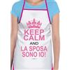 DOR Il GREMBIULE per l'ADDIO al NUBILATO - KEEP CALM and La SPOSA SONO IO! gadget d