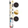 BIG PARTY Cannone SPARACORIANDOLI CAPODANNO Nero e Oro - Tubo lancia coriandoli 30cm