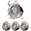 Does not apply 4 Faretti LED Da Incasso Impermeabili Ip65,Per Cartongesso, Con Base GU10, Allum