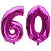 Dream's Party Pallone numero 60 Sessanta - FUXIA in MYLAR foil - PALLONCINO numerale 41cm