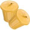 2 Pcs Mini Bidone Spazzatura Da Scrivania Bidoncino Piccolo Secchio Di Latta