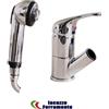 ACQUARIUS MISCELATORE CUCINA MIX LAVELLO CANNA ESTRAIBILE GIRA DOCCETTA FLESSIBILE CM.150