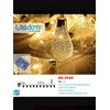 wisdom Luce Calda a goccia 15 LED di Natale a batteria luce fissa e intermittente