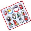 12 Pcs Advent Calendar Ornamento Della Porta Ciondolo Natalizio Appendere