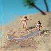 Sedia a spiaggia in miniatura sedia da bambola pieghevole Microlandscape beach