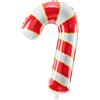 PartyDeco Pallone PALLONCINO Candy Bastone Bastoncino Caramella di Natale Rosso - 50x82cm