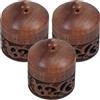 3 pezzi fai-da-te in legno aroma a forma di lanterna a sospensione per