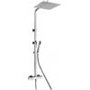 Jacuzzi COLONNA DOCCIA GLINT QUADRO MISCELATORE TERMOSTATICO E SOFFIONE INOX - JACUZZI