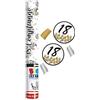 BIG PARTY Cannone SPARACORIANDOLI 18 ANNI ORO, Argento, Nero- Tubo lancia coriandoli 30cm