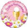 BALLOON FANTASY Pallone PALLONCINO mini shape in foil MYLAR Prima COMUNIONE rosa - 25cm