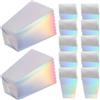 50 mini scatole per popcorn - Scatole per popcorn iridescenti argentate - Mini