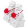 1 coppia di statuette di leoni guardiani in miniatura di cani Fu Foo,