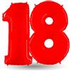Dream's Party Pallone compleanno numero 18 anni Rosso Lucido 101cm palloncini gonfiabile ELIO