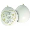 BBS set 20 PALLONCINI in LATTICE VIVA gli SPOSI colore bianco - matrimonio anniversa