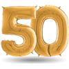 Dream's Party Pallone compleanno numero 50 anni Oro 101cm palloncini gonfiabile aria, ELIO
