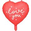 PartyDeco PALLONCINO pallone in foil Mylar Cuore rosso con scritta Love You - 45cm