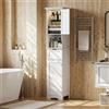DecHome Colonna Bagno 2 Ante 1 Cassetto 1 Ripiano 40x30x170 cm Bianco DecHome