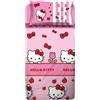 Hello Kitty Completo Letto 100% Cotone Letto Singolo Lenzuola Sopra+Sotto+Federa