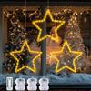Does not apply Luci Natale Esterno Batteria, 40 LED Stella Luminosa Ø30Cm X3, Timer & IP65 Luci