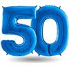 Dream's Party Pallone compleanno numero 50 anni BLU 101cm palloncini gonfiabile aria, ELIO