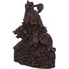 Statua cinese di Kwan Kung Cai Shen - Scultura in legno di ebano del della