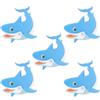 5 Pcs Adesivi Con Animali Dell'oceano Da Bagno Antiscivolo Per Vasca