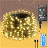 Luci Albero Di Natale, 10M 100 LED Luci Natalizie Da Esterno Ed Interno a Batter