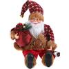Decorazione Finestre Natale Pupazzo Babbo Seduto Carini Ornamenti Natalizi