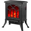 Ardes Camino Caminetto Elettrico Moderno effetto fiamma 1500W Nero AR354 Junior