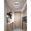 universo Lampadario da soffitto led 22w doppio cuore lampada luce con cristallo moderno