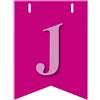 PARTY & CO Bandiera LETTERA J in carta ROSA - per la composizione di Festone personalizzato
