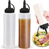 Does not apply Bottiglia Squeeze Di Plastica, 2Pcs 250Ml Bottiglie per Salse Con Tappi Antigocc
