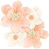 Givi Italia Set 4 Fiori in carta crespa ROSA e AVORIO 25/35cm -decoro scenario sfondo parere