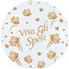 SEMPERTEX Palloncino Mongolfiera Stampa Viva gli Sposi colore bianco perlato stampa oro 90