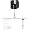 GROHE CASSETTA WC DI SCARICO INCASSO GROHE CON PLACCA SKATE BIANCA+CANOTTO