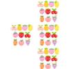 10 pezzi di perline di frutta in resina, ciliegia, fragola, uva, ,