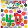 ITALIAN JOY Biglietto auguri MUSICALE Compleanno 40 ANNI fiori - Biglietto augurale SONORO