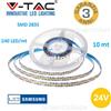 V-TAC STRISCIA LED 1200LED V-Tac SMD Bobina 10mt Strip 2835 24V ALTA LUMINOSITA' IP20