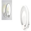 universo Applique in vetro ovale lampada da parete led 9w moderno luce bianca interno