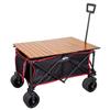 AKTIVE Carrello per tavolo da spiaggia, Per il trasporto di accessori da spiaggia, giardino o campeggio, Nero, 100 kg, Ruote robuste e ruote girevoli a 360° con freno