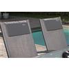 Set da Giardino 8 Pezzi con Tavolo, 6 Sedie Reclinabili e Ombrellone POSITANO