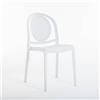 Set di Sedie Polipropilene da Giardino Interno Bar Ristorante Impilabili AURORA