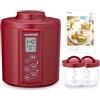 TANICA Electric Tanica Yogurtiera Yogurtia S YS-02G Set di barattoli in vetro rosso ultimo mo...