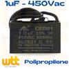 Wttelettronica Condensatore 1uF CBB61 450VAC di spunto per motore ventilatore 450V
