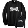 Felpa nera HARDCORE musica rave techno punk hc unisex con cappuccio o girocollo