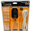 hoteche Pinza crimpatrice a cricchetto per plug connettori telefonici RJ11 RJ12 RJ45