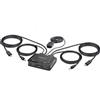 StarTech.com C2-D46-UC2-CBL-KVM switch per keyboard-video-mouse (kvm) Nero