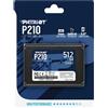 Patriot P210 512GB SSD Interno 2.5" SATA 520/430 MB/s PC Hard Disk Stato Solido